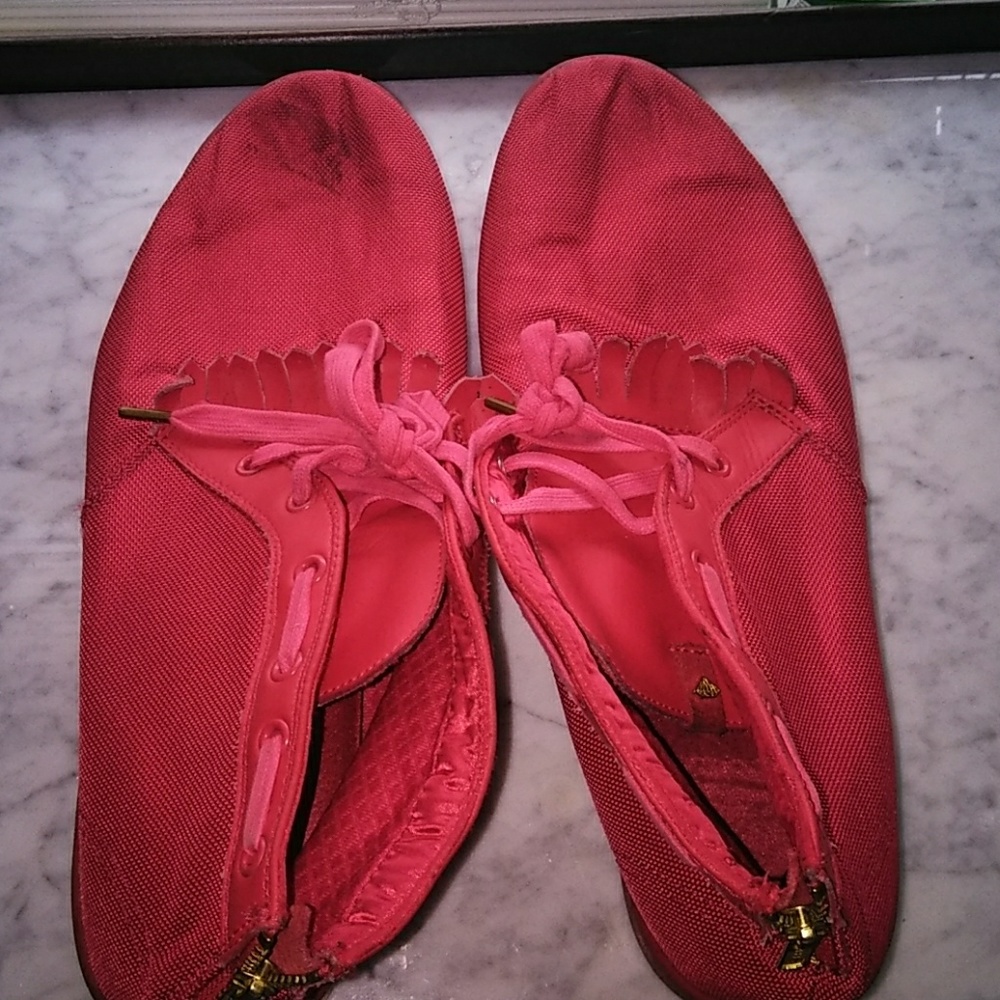 All red diamond shoes
